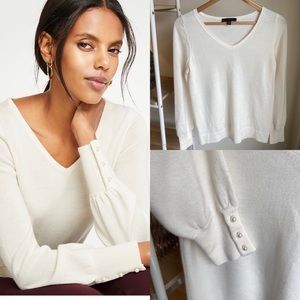 Ann Taylor pearl button sweater